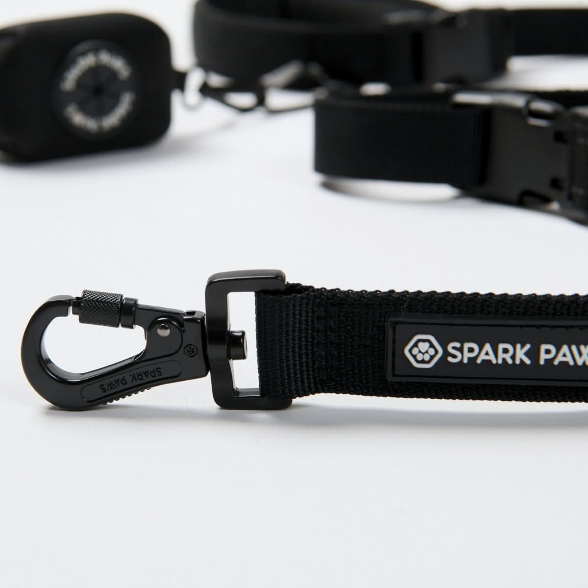 Multipurpose Seatbelt Handsfree Leash & Poop Bag Holder Set - Black
