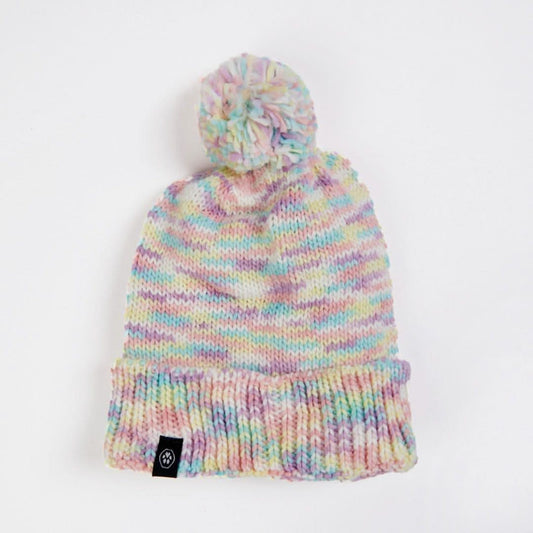 Human Pompom Hat - Pastel Icing