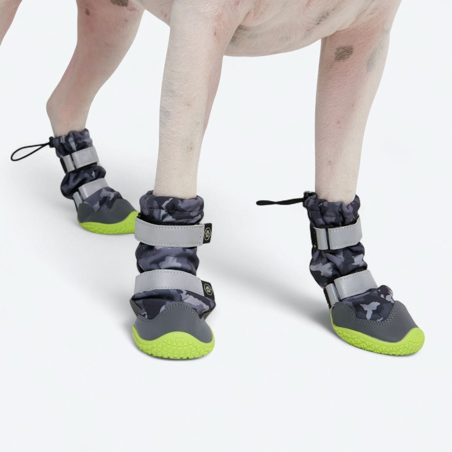 Dog Rainboots, Waterproof Dog Shoes - Grey Camo