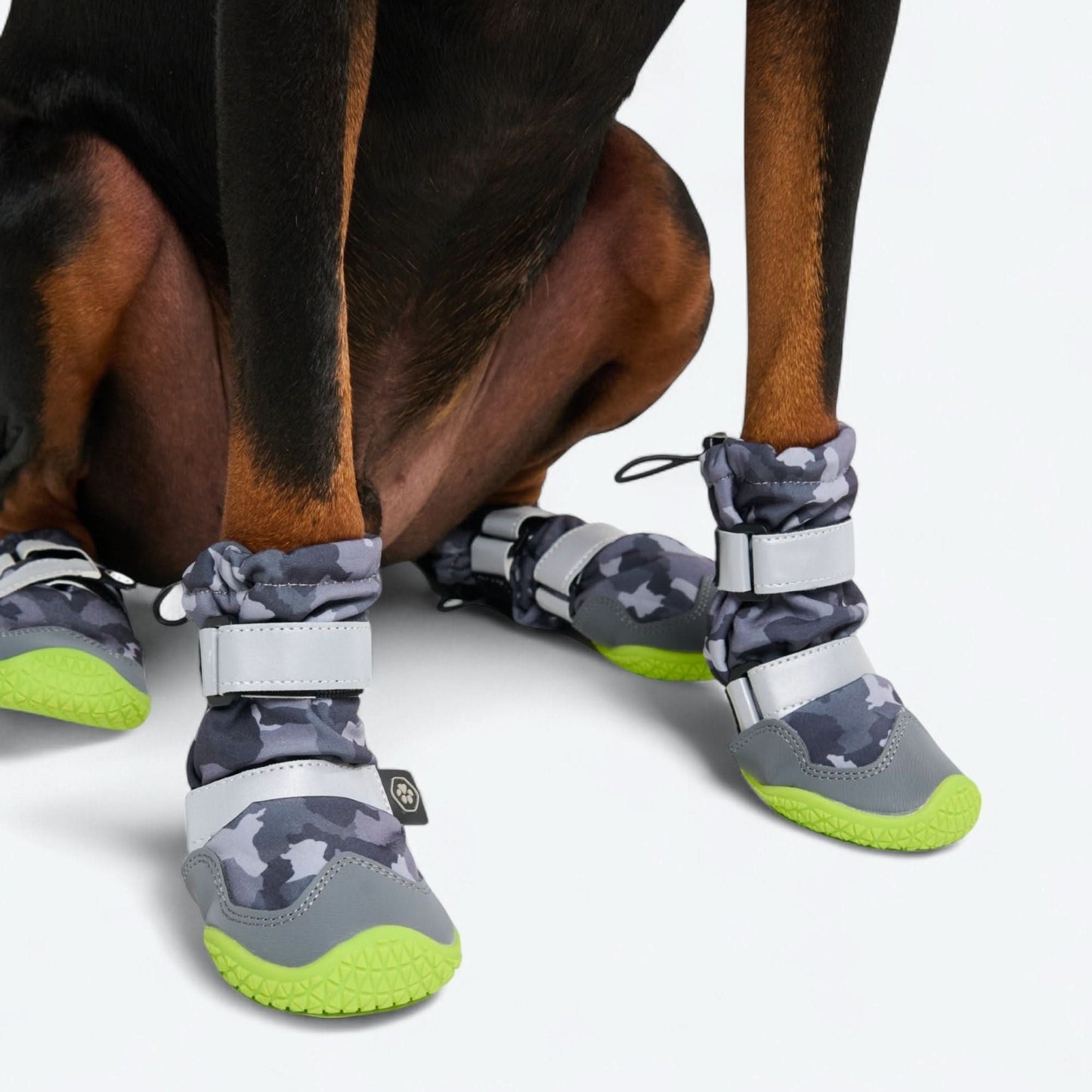 Dog Rainboots, Waterproof Dog Shoes - Grey Camo