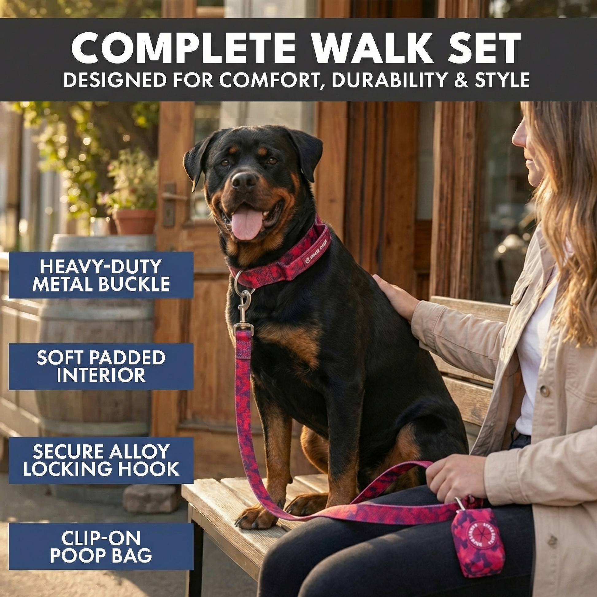 Fuchsia Camo Collar