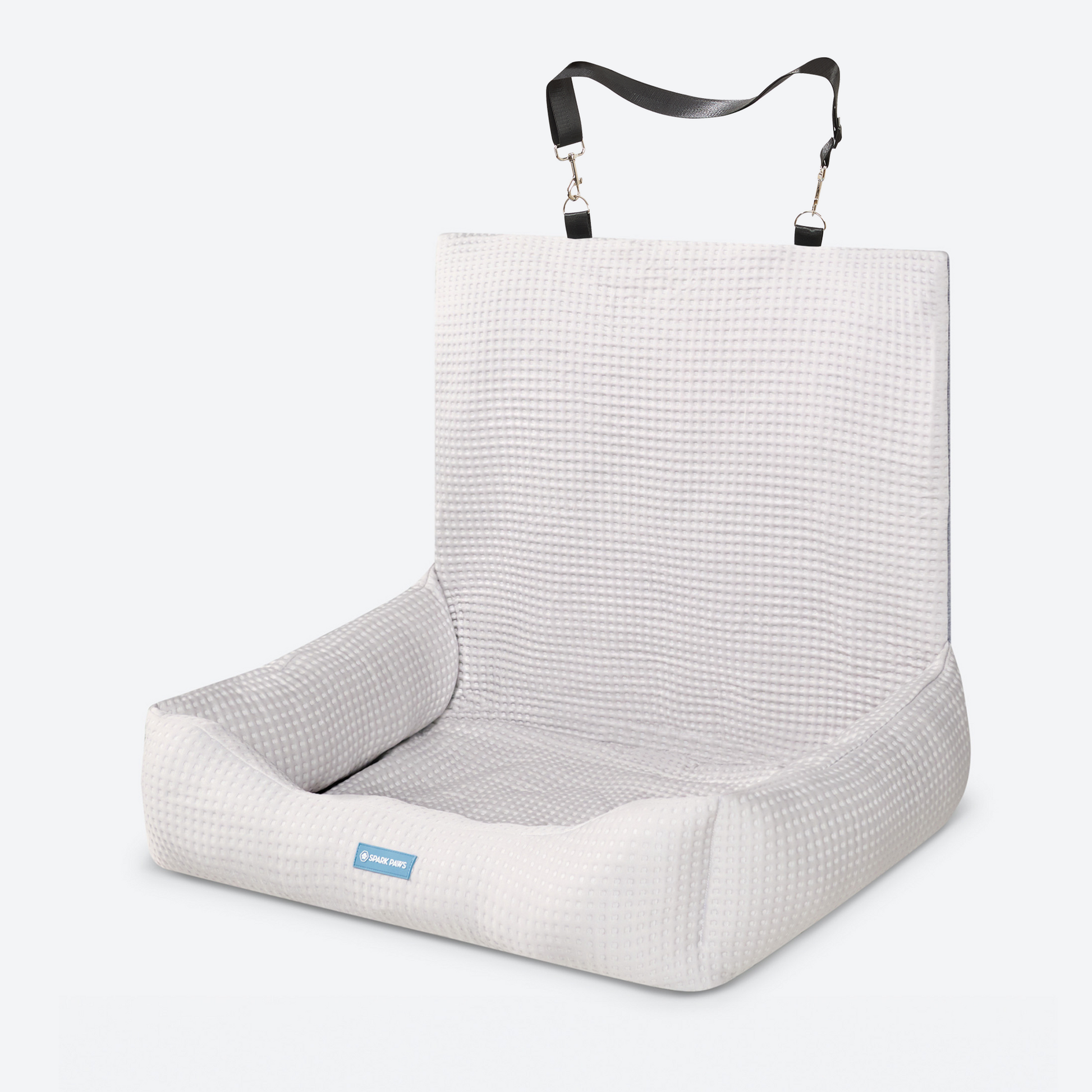 Frostcore™ Dog Cooling Car Seat Bed - Waffle Grey