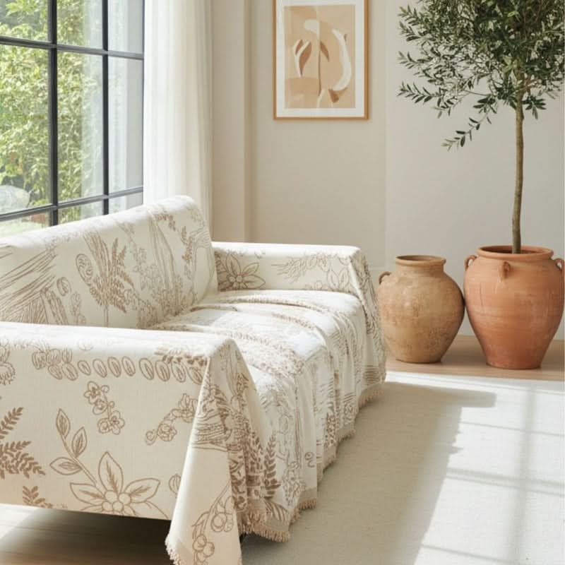Lily Valley Beige Couch Cover