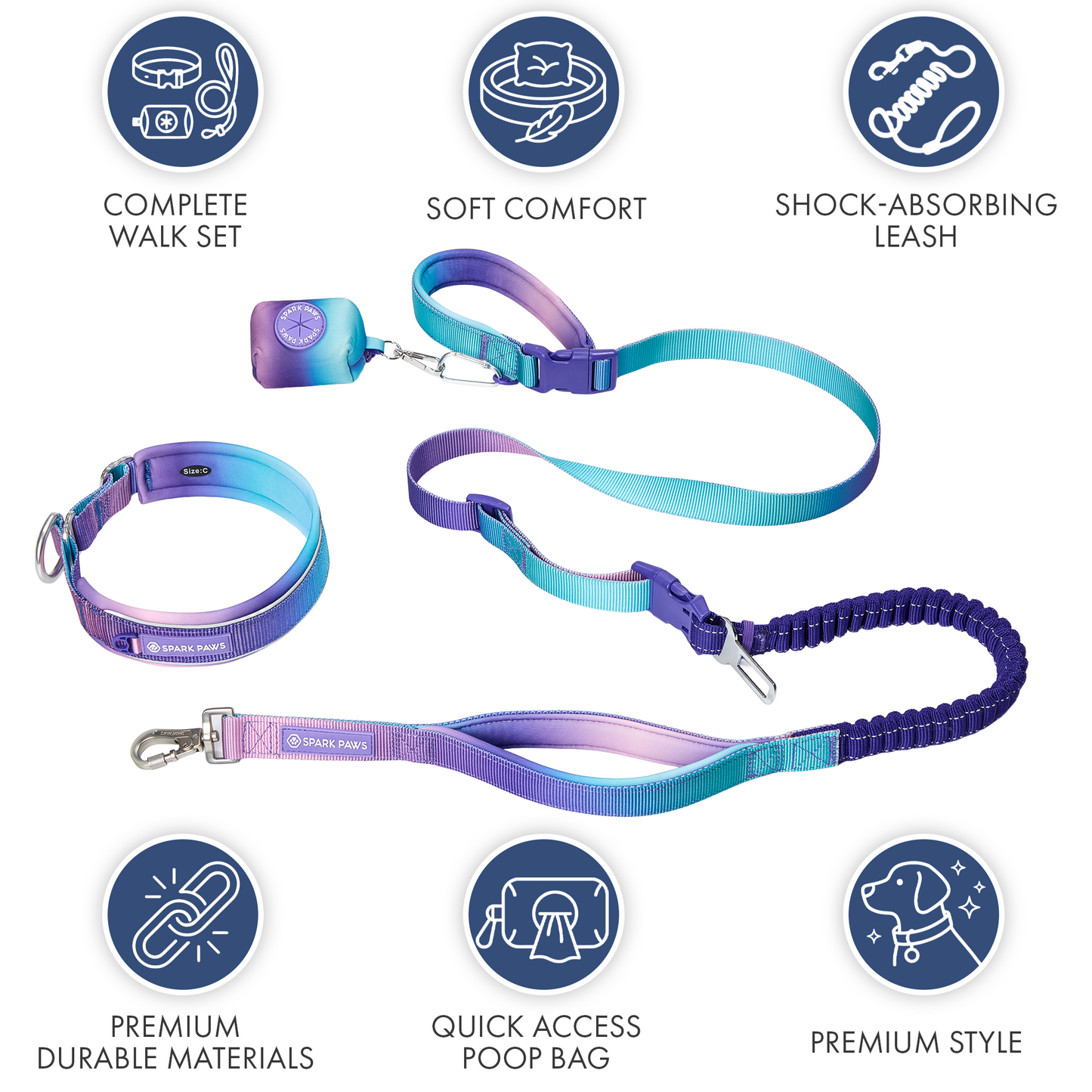 90s Retro Martingale Collar||size:A,B,C,D,E